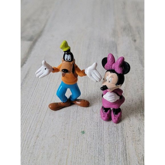Happy Goofy Minnie Mouse set toy figure play - Picture 1 of 7